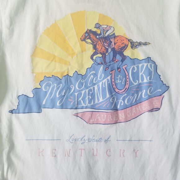 Lovely State Lauren James "My Old KENTUCKY Home" White T-Shirt Size Small - Picture 1 of 8